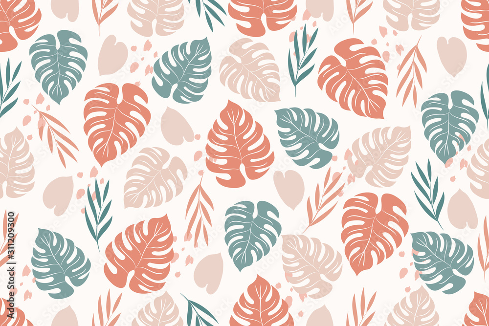 Tropical seamless pattern. Tropical seamless pattern.