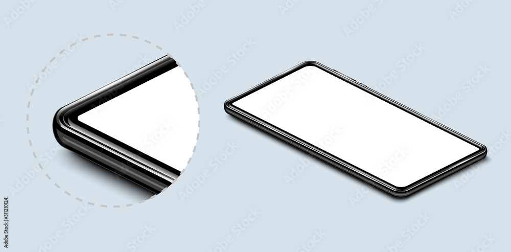 3d isometric illustration cell phone. Smartphone perspective view. Template for infographics or presentation UI design interface. Vector illustration 3d isometric illustration cell phone. Smartphone perspective view. Template for infographics or presentation UI design interface. Vector illustration
