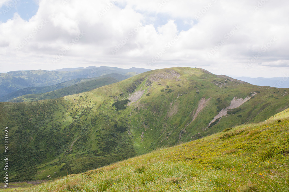 Hoverla Mountain on a summer sunny day, Carpathians, Ukraine Hoverla Mountain on a summer sunny day, Carpathians, Ukraine