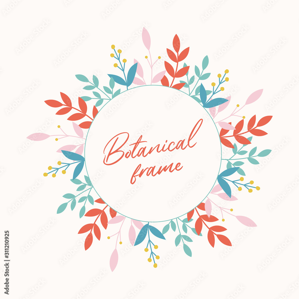 Obraz premium Botanical vector frame.