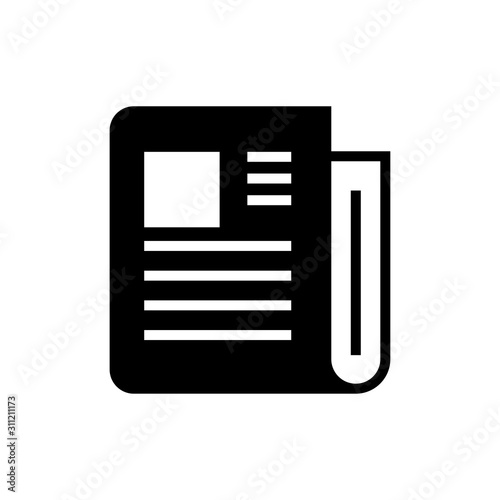 Newspaper icon trendy design template