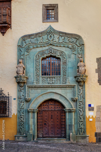 Detail in Plaza del Pilar Nuevo, Las Palmas, Gran Canaria  photo