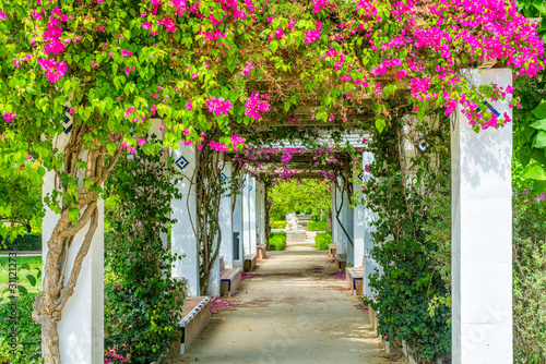 The Parque de María Luisa (María Luisa Park), famous public park in Seville, Andalusia, Spain.