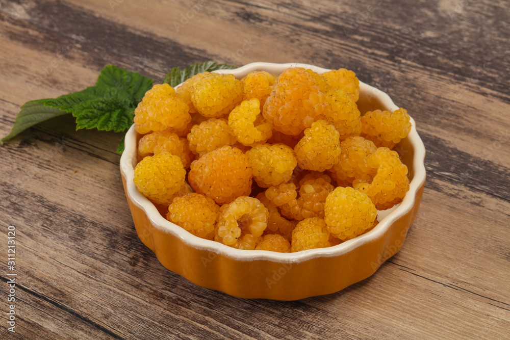 Sweet ripe tasty yellow raspberry Sweet ripe tasty yellow raspberry