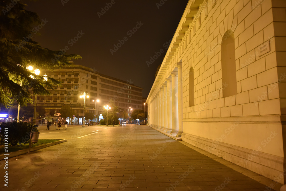 Night Historical Buildings by Night in the City