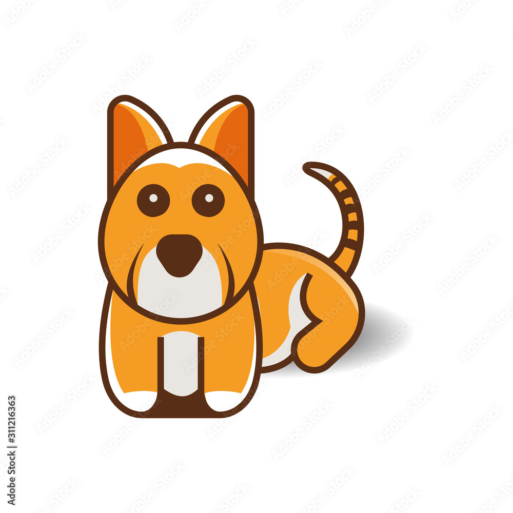 Fototapeta premium dog logo illutration concept