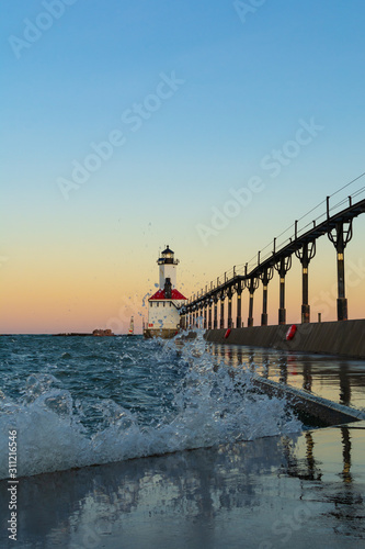 Tableau sur toile Michigan City Lighthouse