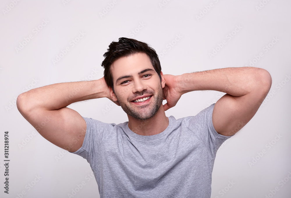Fashion portrait of sporty healthy guy. Fashion portrait of sporty healthy guy.