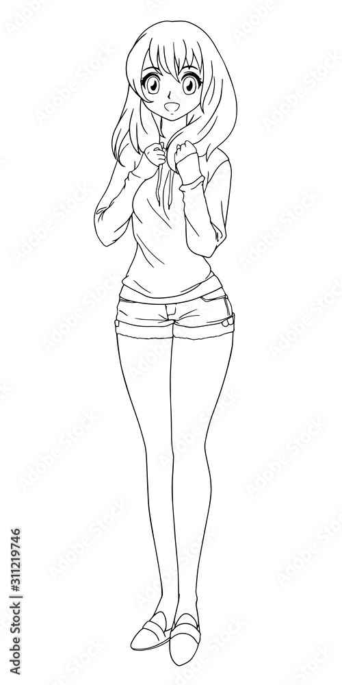 girl coloring pages anime