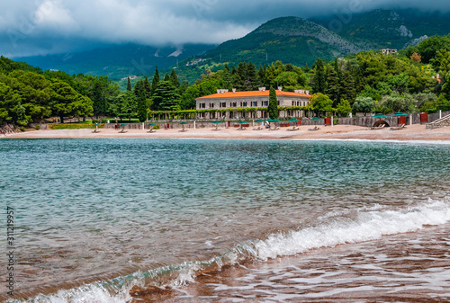 Sveti Stefan. Milocher. The beaches of the king and queen in Montenegro. photo