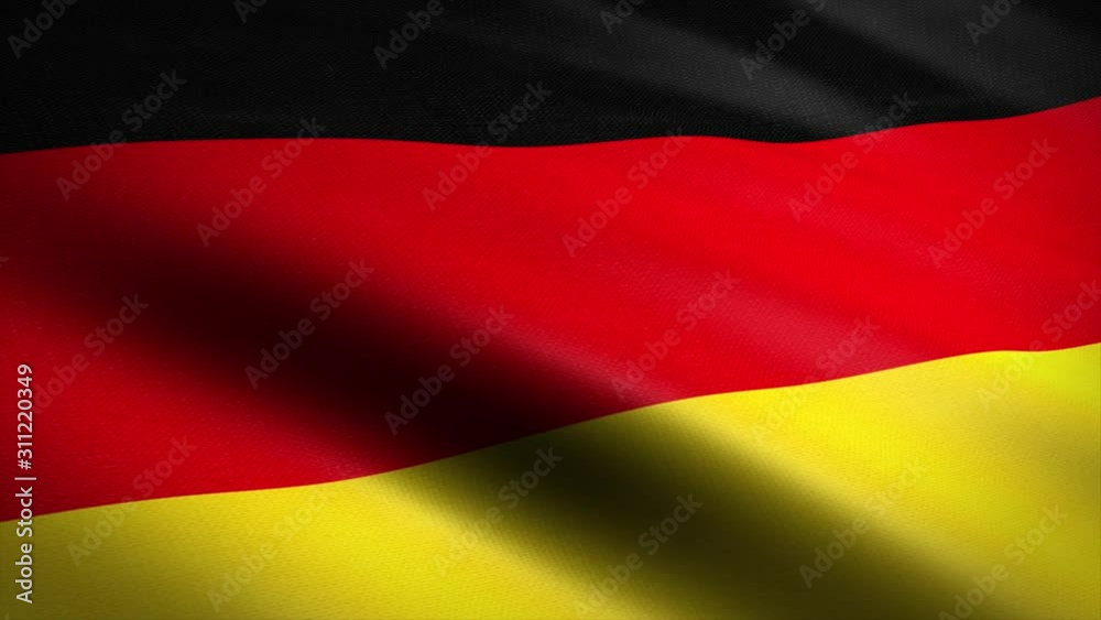 Flag of Germany - waving flag with highly detailed fabric texture seamless loop video. Seamless loop with highly detailed fabric texture. Loop ready in 4K resolution 60fps Flag of Germany - waving flag with highly detailed fabric texture seamless loop video. Seamless loop with highly detailed fabric texture. Loop ready in 4K resolution 60fps