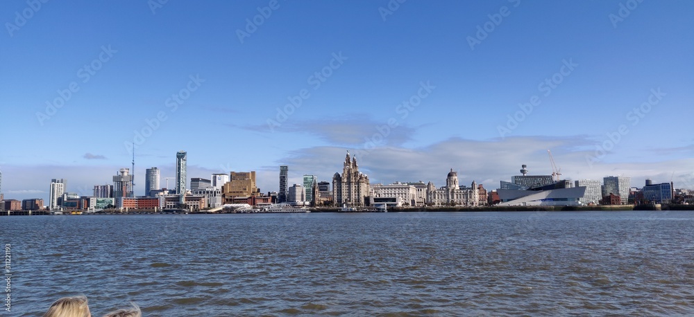 View of Liverpool from the River Mersey