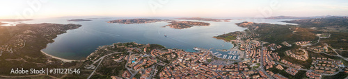 Fototapeta Naklejka Na Ścianę i Meble -  Aerial drone panorama of Sardinia Palau