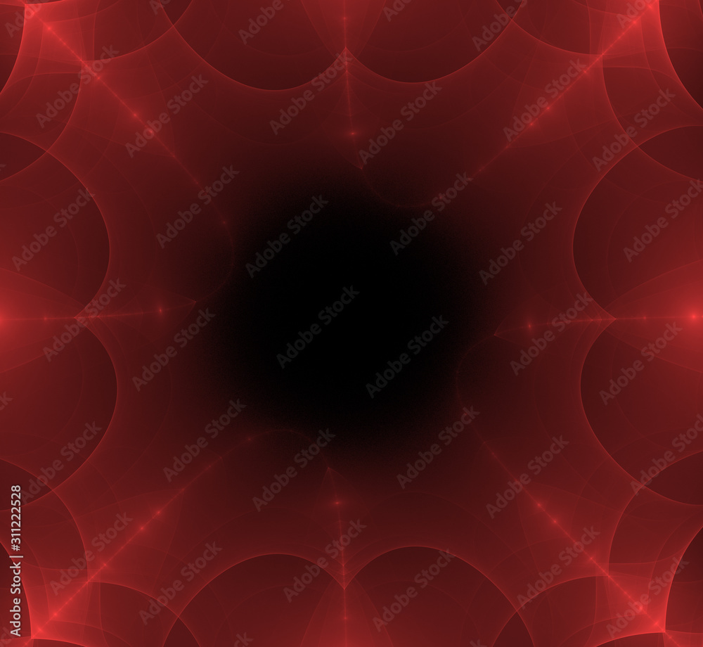 Abstract fractal pattern on black background Abstract fractal pattern on black background