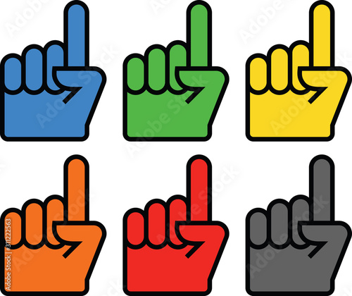 We Are Number One Foam Finger Vector Icon