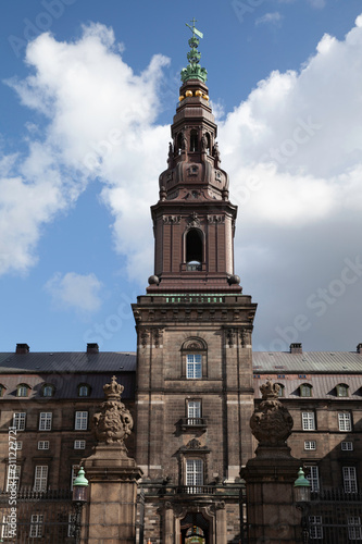 Canvas Print Christiansborg Palace tower close-up, Copenhagen, Denmark