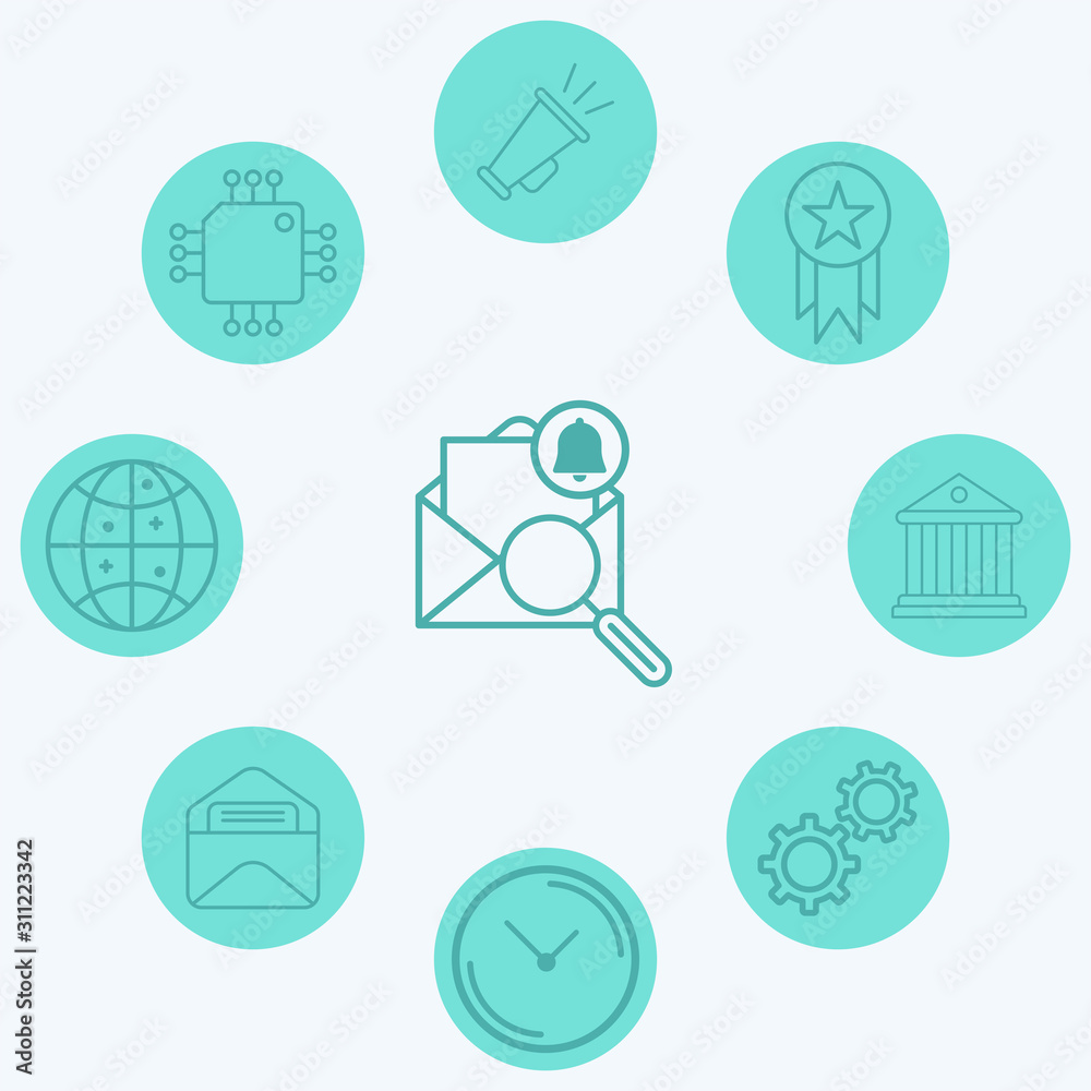 Search mail vector icon sign symbol Search mail vector icon sign symbol