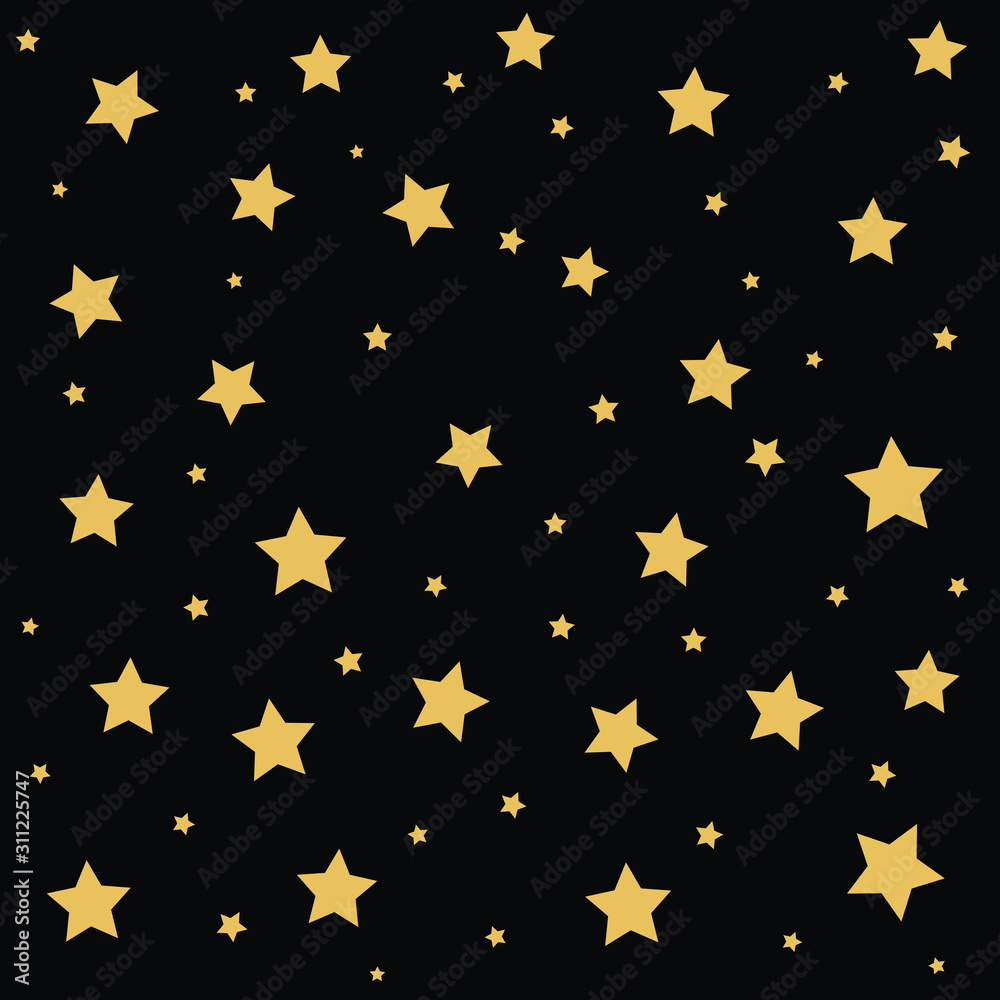 golden star sky black design golden star sky black design