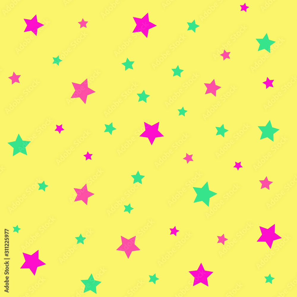 colorful stars yellow texture pattern