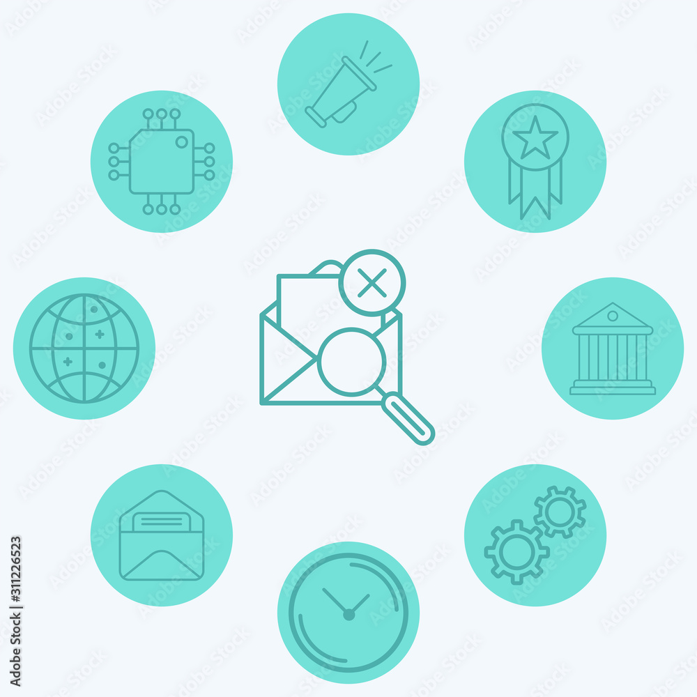Search mail vector icon sign symbol Search mail vector icon sign symbol