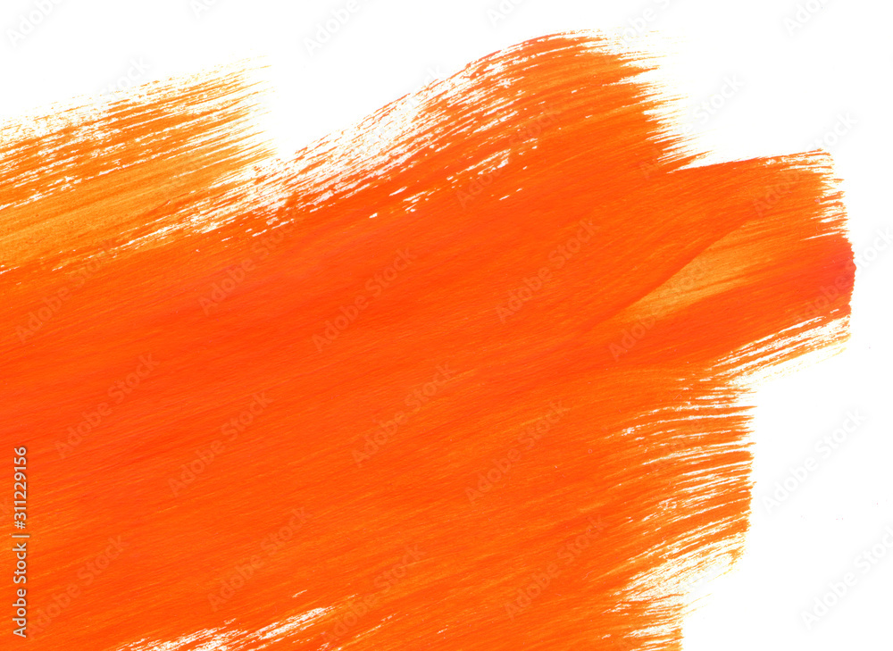 Orange hand drawn texture on white background - obrazy, fototapety, plakaty 
