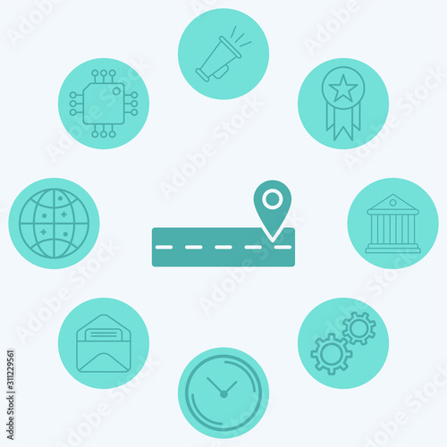 Road vector icon sign symbol