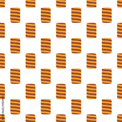 Illustration on theme big set identical biscuit, kit colorful pastry cookie
