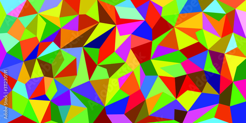 Multi-colored desktop wallpaper from polygons.