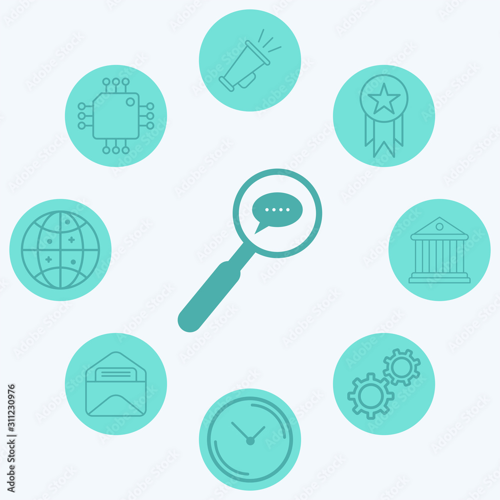 Search conversation vector icon sign symbol Search conversation vector icon sign symbol