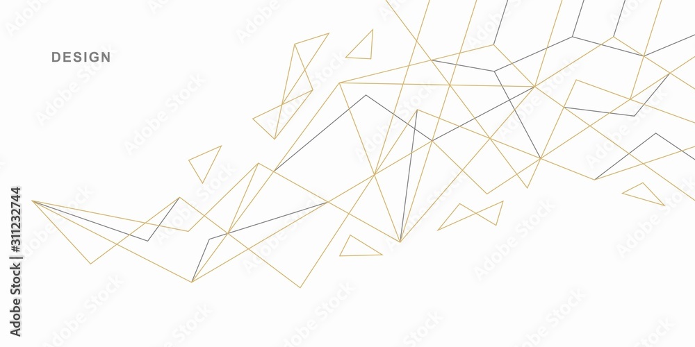 Abstract geometric technological polygonal background. Vector creative design.