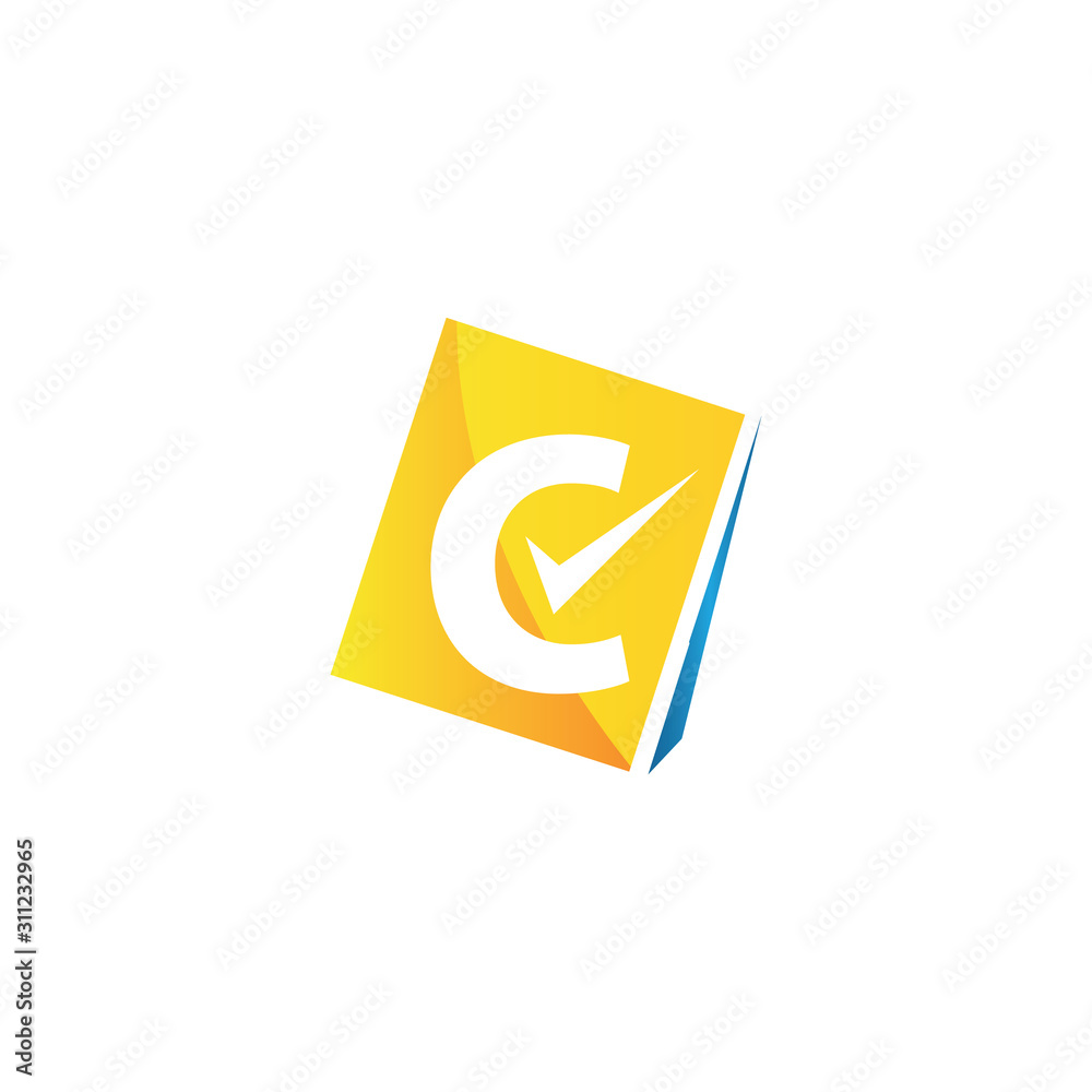 abstract C Letter with note Logo Template abstract C Letter with note Logo Template