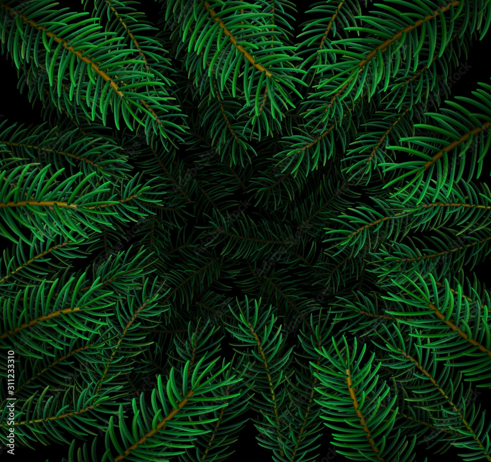 green background with branches of tree