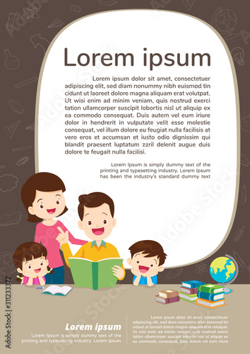 Education and learning,Education concept with Family background