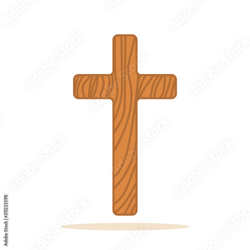 Christian Cross icon - vector.
