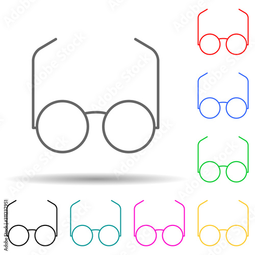 spectacles multi color style icon. Simple thin line, outline vector of clothes icons for ui and ux, website or mobile application