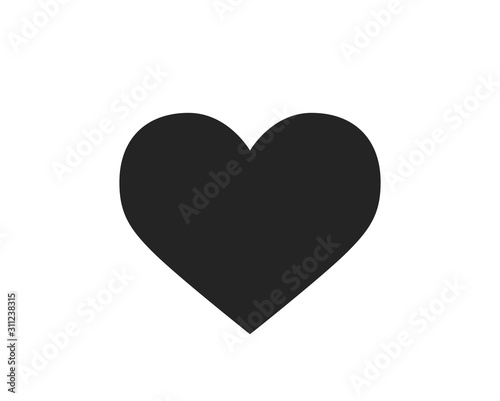 heart icon. love and valentine's day symbol. isolated vector sign