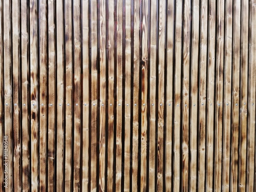 Wooden thin slats with trac...