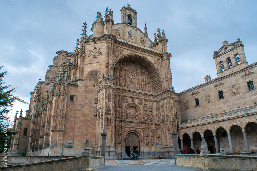 Exterior of Convento de San Esteban in Salamanca, Spain