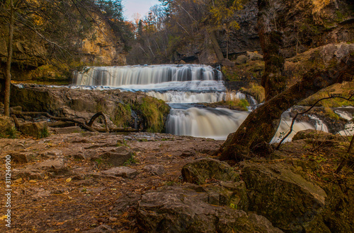 rocky waterfall in the forrest