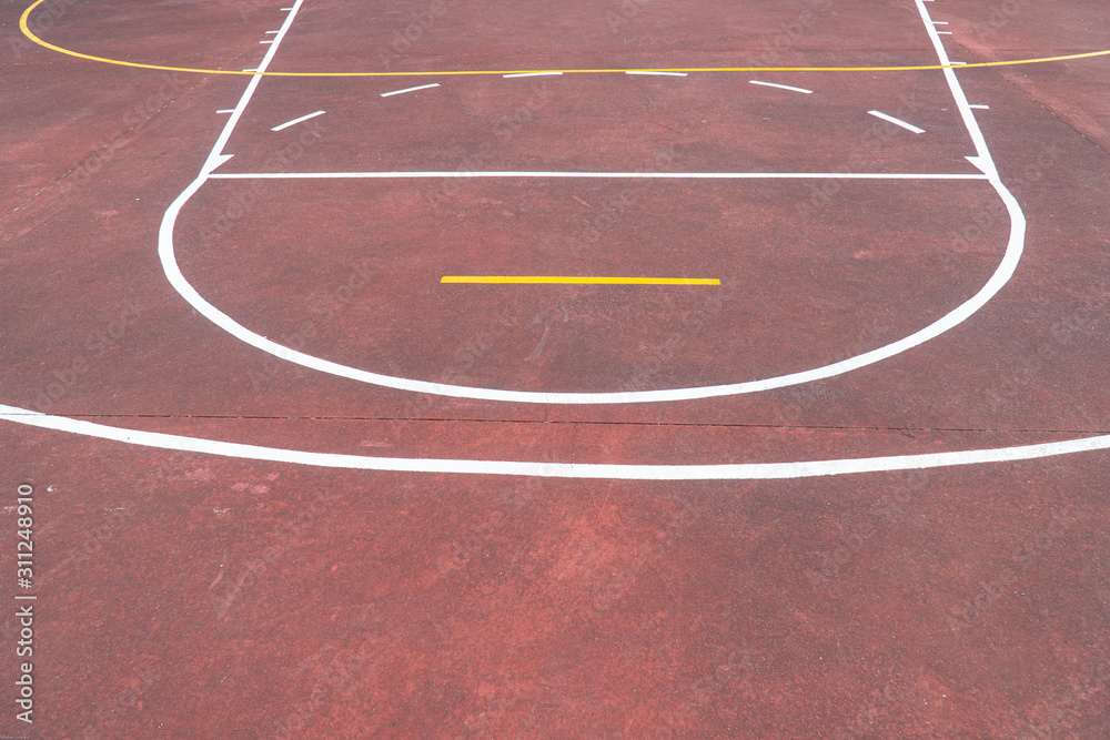 Multi sport game court at school backyard
