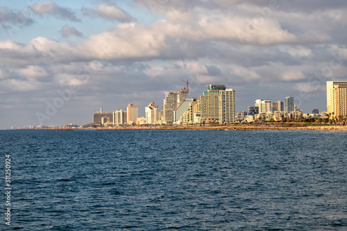 view of tel aviv from the sea