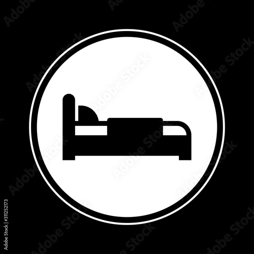 Bed icon for web and mobile