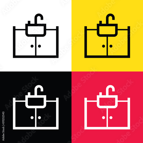 Bathroom sink icon for web and mobile