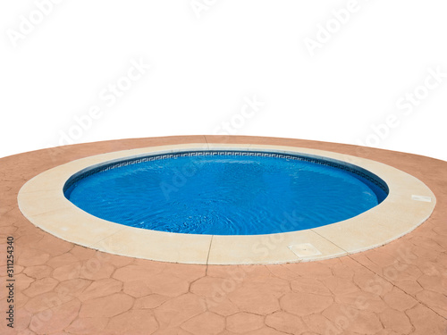 Round swimming pool, isolated, on white background © Alla