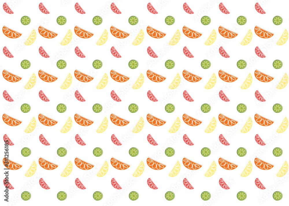 fruits citrus pattern