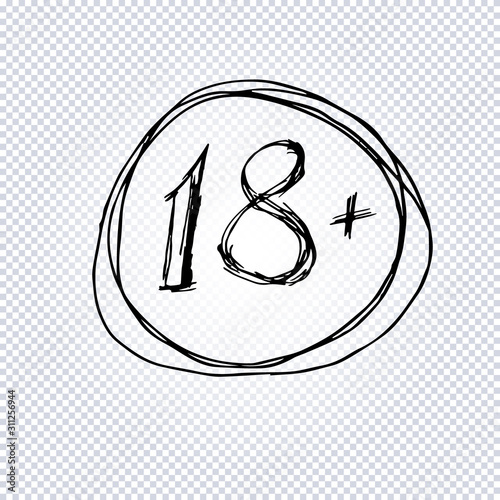 Under 18 years prohibition sign