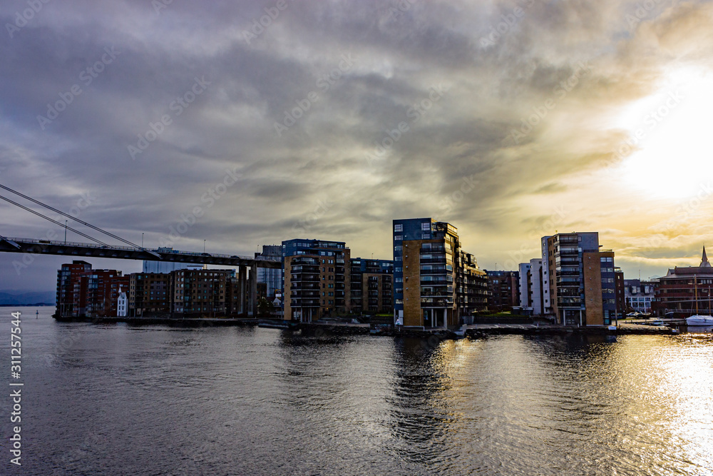 View at Stavanger on a cloudy day, Norway