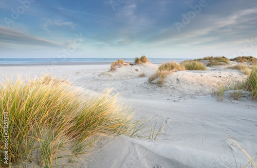 Foto sand dunes at North sea beach