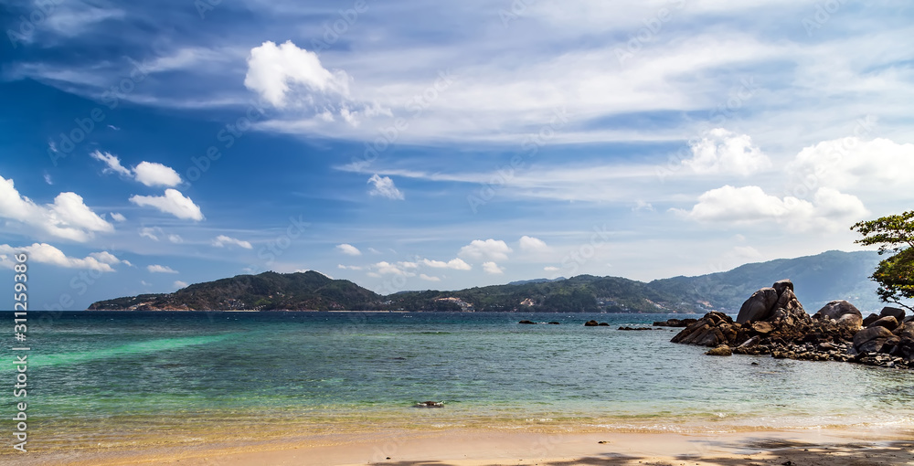 mountains jungle beach