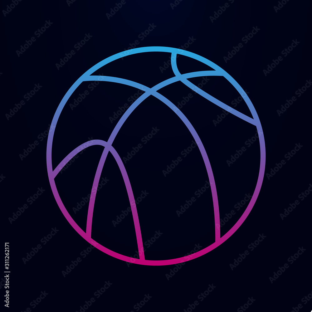 Basketball nolan icon. Simple thin line, outline vector of school icons for ui and ux, website or mobile application